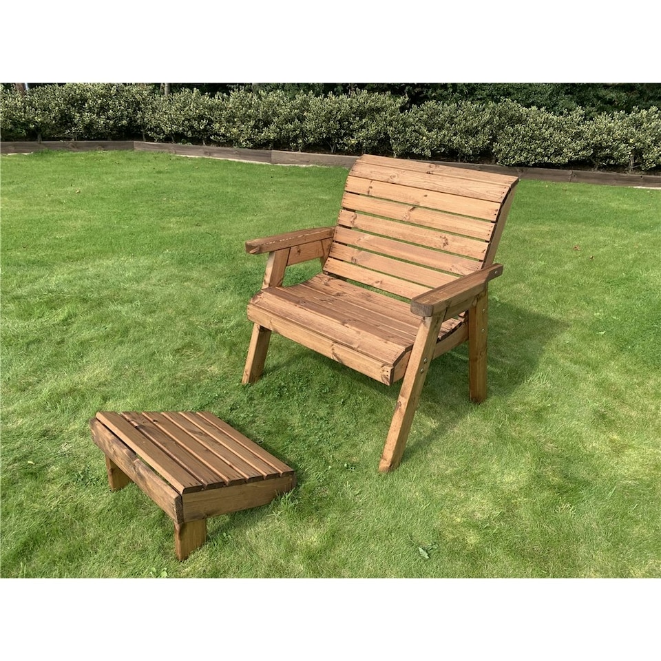 image 1 of Traditional "Big Daddy" Grand Chair With Footstool