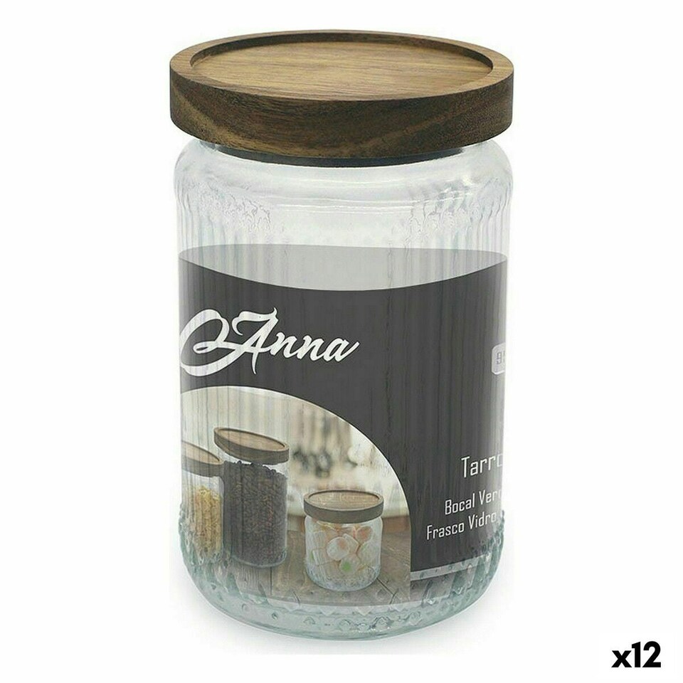 image 1 of Jar Anna Glass 950 ml 10 x 16 cm (12 Units) N/A