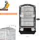 image 4 of Large Metal Bird Cage Budgie Canary Parakeet Cockatiel Finch Lovebird Tall Cages, Black