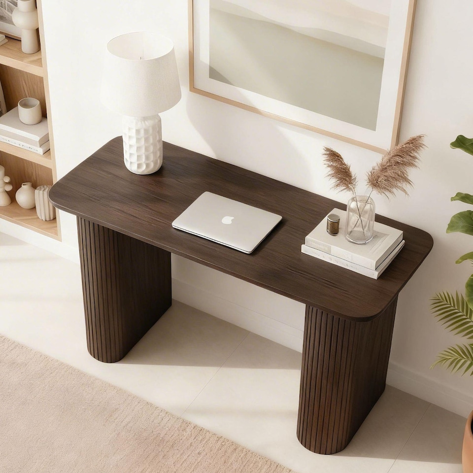image 1 of Monroe Wooden Compact Desk Computer PC Laptop Table Workstation Office