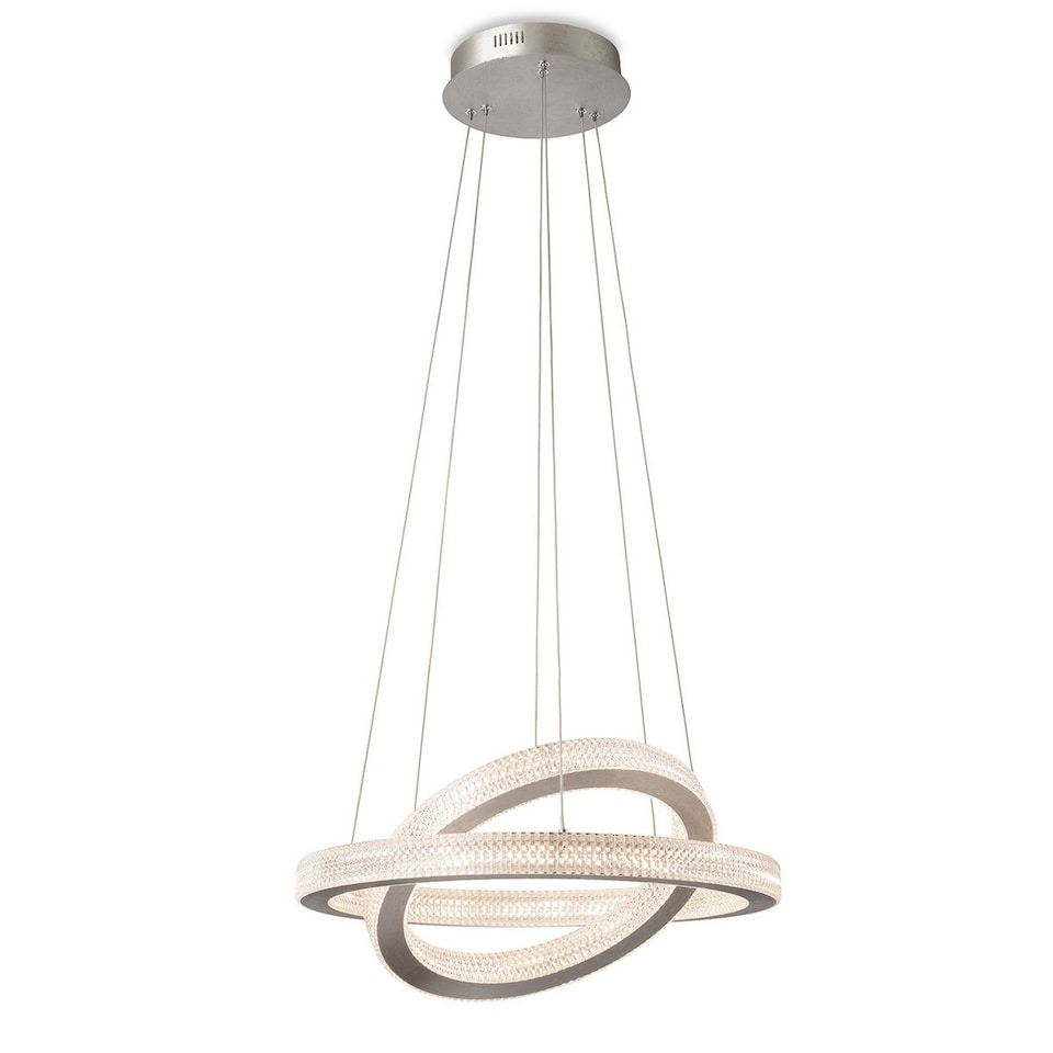 image 1 of Diamond LED Pendant Light Aluminium with Prismatic Diffuser