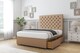 image 4 of Sloomy Mayfair Latte Dumfries Divan Bed Base 4 Drawers With 54 Inch Floor Standing Headboard | Brown | Latte | Super King | 1