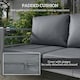 image 3 of Outsunny 3-Seater Aluminium Garden Bench w/ Cushions, Backrest & Armrest, Grey