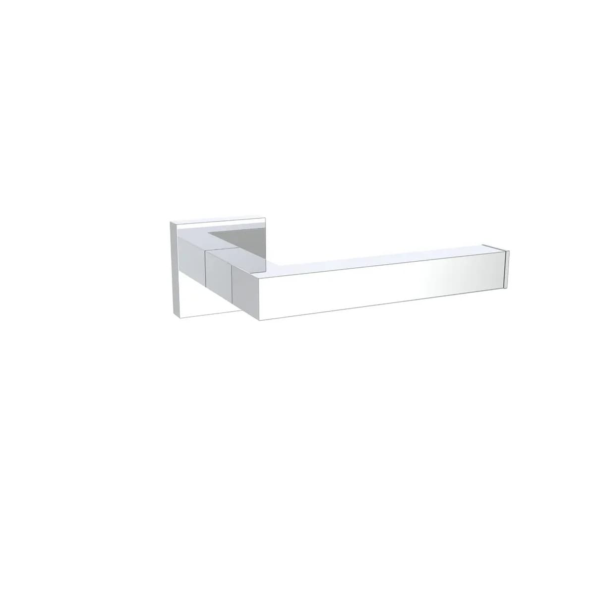Bathroom Kingdom Sydney Chrome Square Toilet Roll Holder in Silver