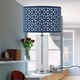 image 7 of Aura - Chrome Table Lamp with Navy Blue Cut Out Shade Chrome | Blue