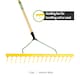 image 3 of Pegdev 16T Poly Landscape Rake Hardwood Scoop Set