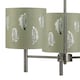 image 2 of Brea - Antique Brass 3 Light Fitting with Sage Green Fern Shades Bronze | Green