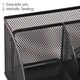 image 4 of 6 Compartment Wire Mesh Desktop Organiser