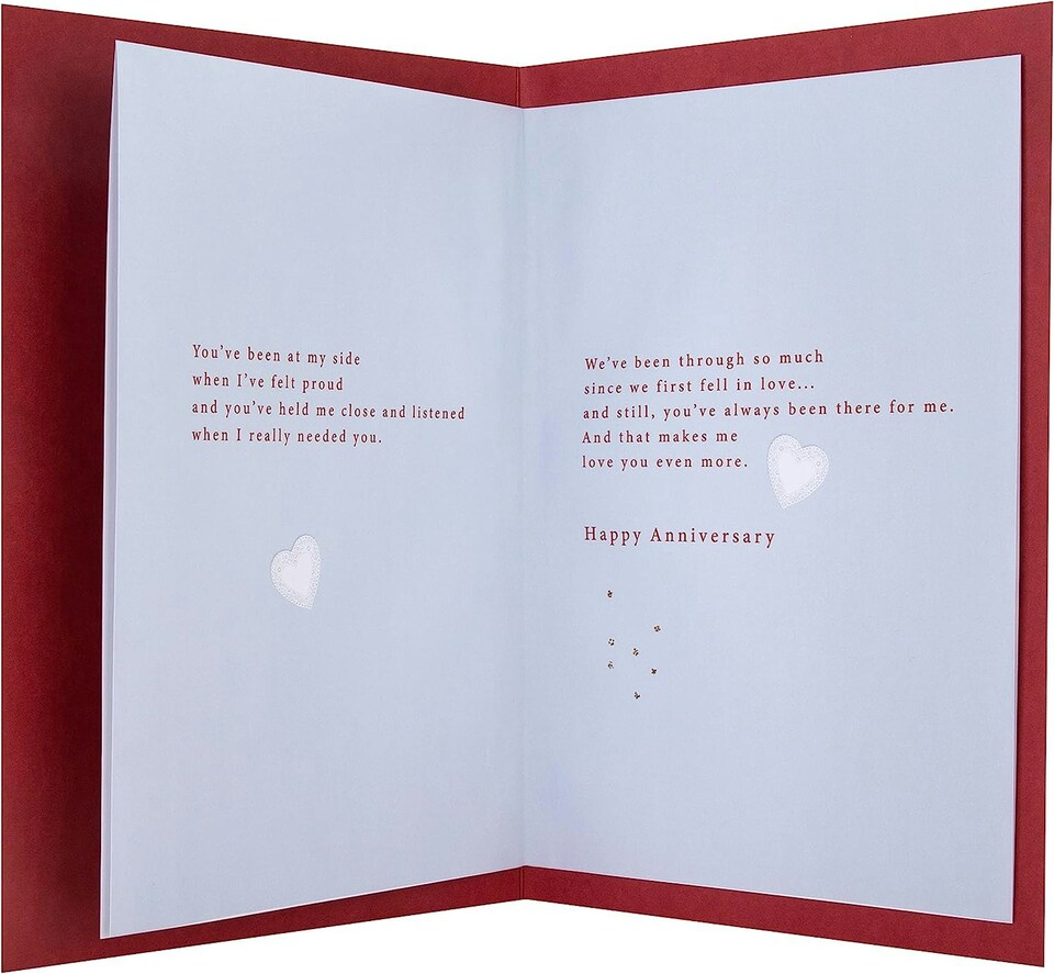 image 1 of Classic Illustrated Design with Heartfelt Verse Husband Anniversary Card