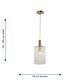 image 8 of First Choice Lighting Set of 2 Fluted Glass Design Pendant Fitting Finished with Clear Glass and Bronze Effect Colour Bronze | Clear