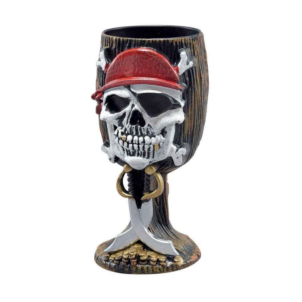 Bristol Novelty Pirate Skull And Cutlasses Goblet - Multicoloured - One Size