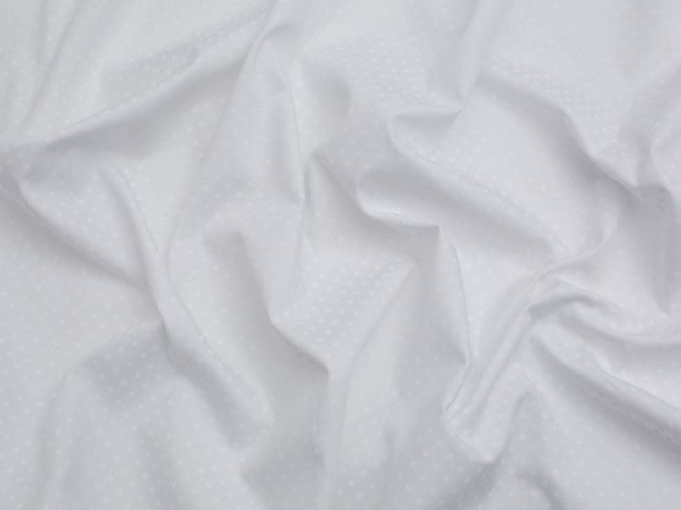 Minerva Core Range White 100% Cotton Poplin Fabric for Dressmaking, Quilting, 112.5cm / 44" Wide - per metre