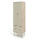 image 2 of Core Products Augusta Driftwood 2 Door, 2 Drawer Wardrobe H176.0cm x W76.5cm x D53.0cm Cream