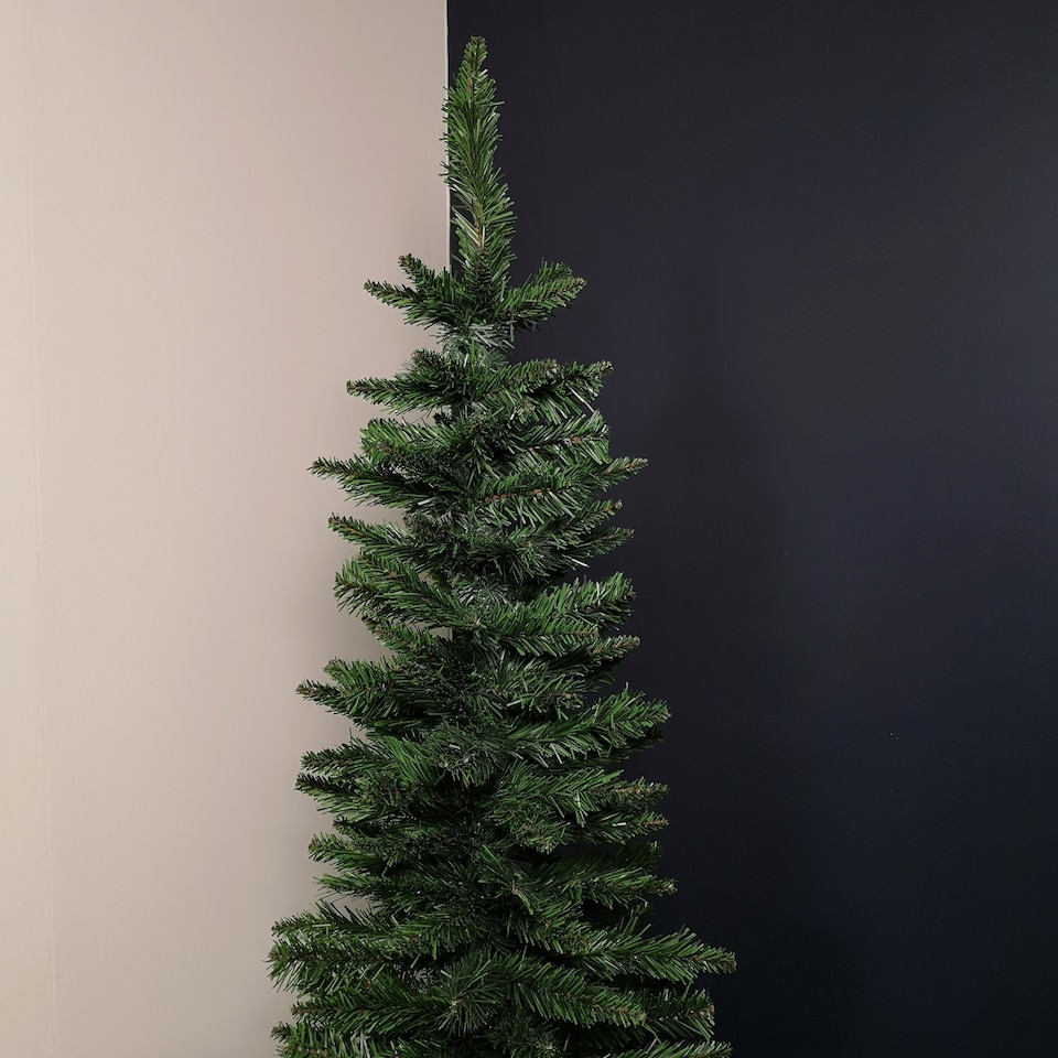 image 1 of 5ft (1.5m) Pencil Style Slim Artificial Christmas Tree in Plain Green