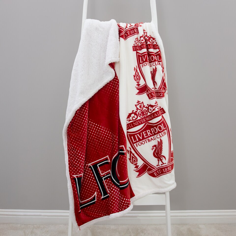 image 1 of Liverpool FC Crested Sherpa Backed Fleece