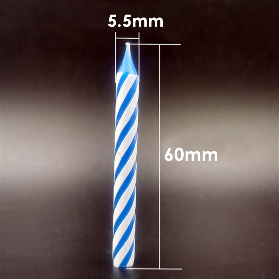 image 1 of Pack of 10 Multicolor Spiral Candles With Thread Pillar
