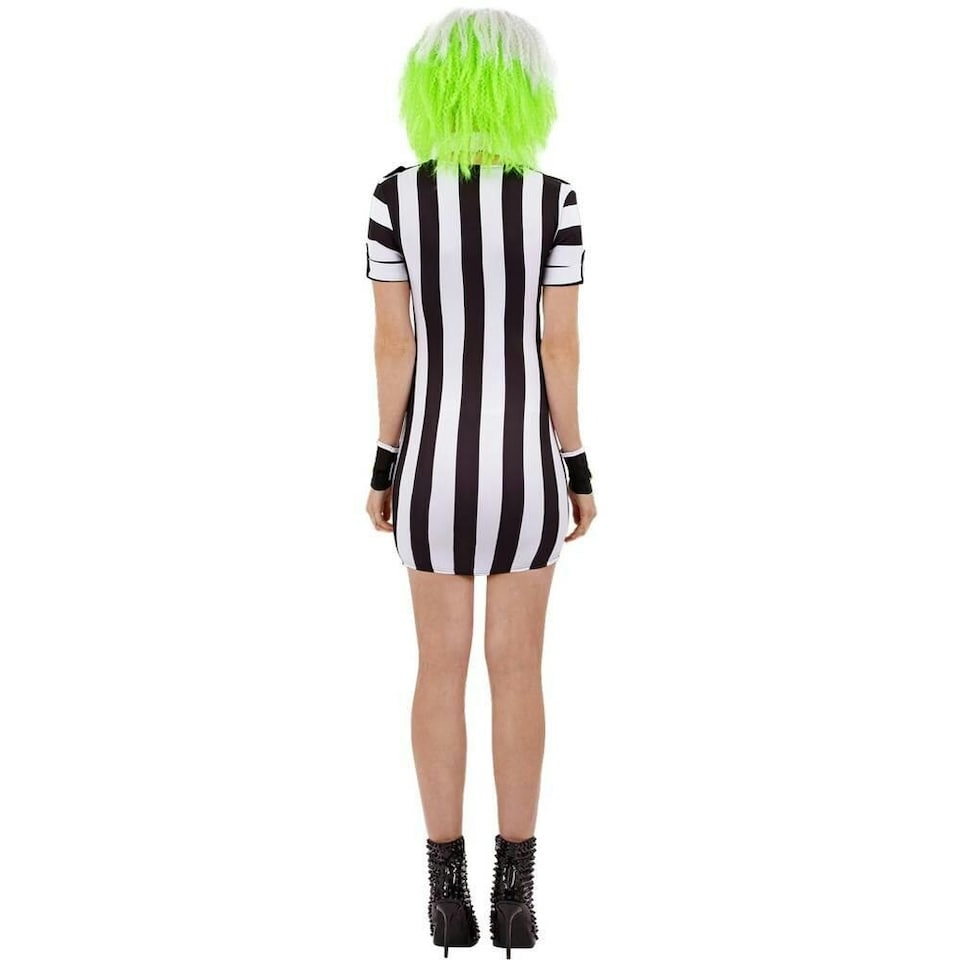 image 1 of Beetlejuice Halloween Costume Dress - Black/White - M M