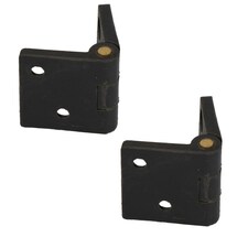 Black Reinforced Nylon Plastic Hinge 38x67mm Italian Made Industrial Quality 2PK Black