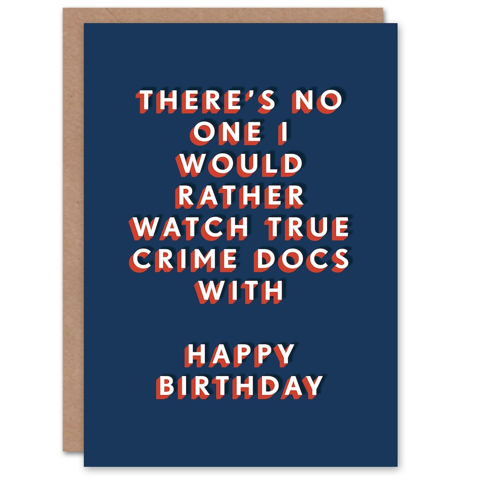 image 1 of No One I Would Rather Watch True Crime Docs With For Him Husband Birthday Card