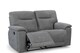 image 1 of Grey Fabric 2 Seater Manual Recliner Sofa MURCIA