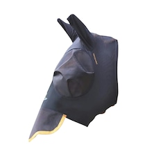 Shires Stretch Horse Fly Mask With Nose - Jet Black - Pony