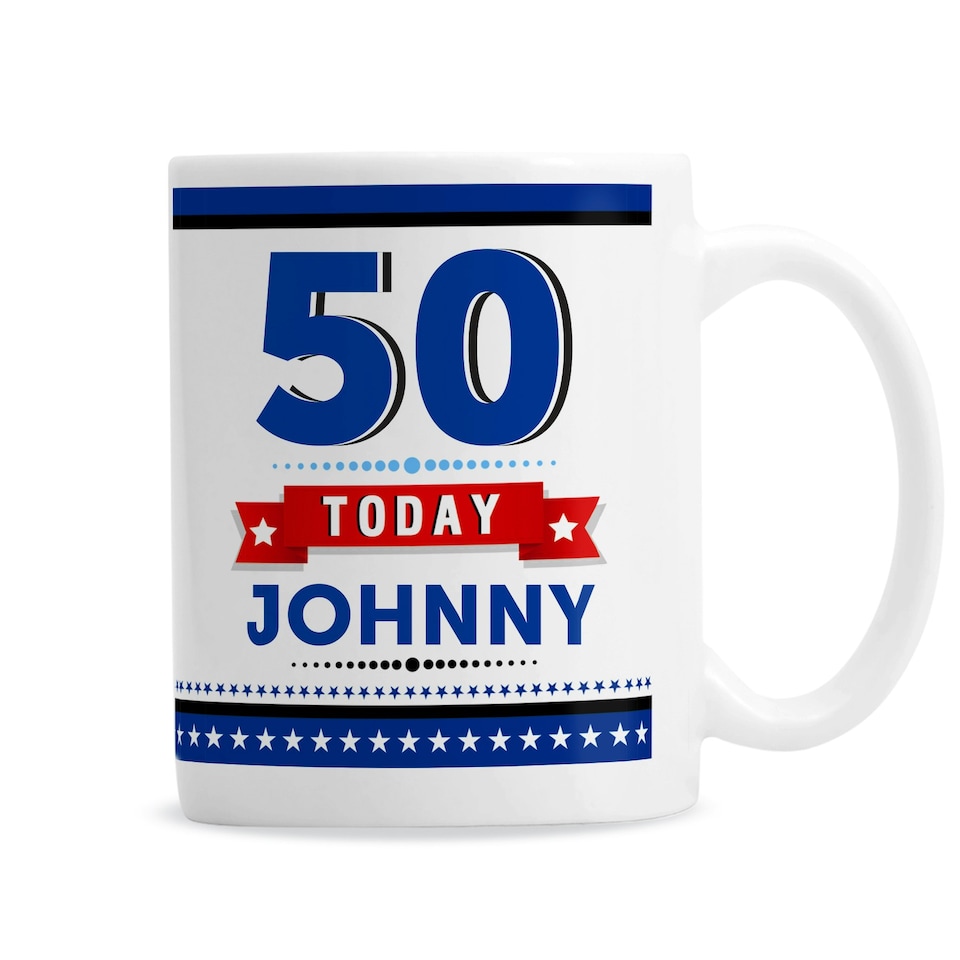 image 1 of Personalised Birthday Star Mug White