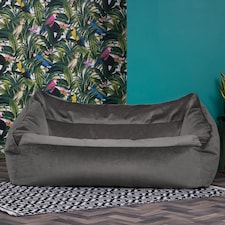 Cecilia Bean Bag Sofa Charcoal Grey Giant Velvet Bean Bag Chair | Grey | Charcoal Grey | XL | 1