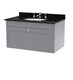 image 1 of Balterley Swynnerton Traditional 1 Drawer Wall Hung Vanity Unit with Marble Basin, Satin Grey, 800mm