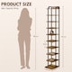 image 4 of Yaheetech 10-Layer Rustic Vintage Shoe Rack for Compact Spaces-Rustic Brown