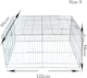 image 2 of Actiaspet - Small Metal Run for Rabbit/Guinea Pig/Chicken/Duck/Ferret/Dog/Cat Pet Enclosure with Roof Sunshade