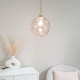 image 2 of ValueLights Frenchie Pink Tinted Glass Globe Gold Easy Fit Shade and Bulb