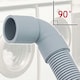 image 5 of SPARES2GO Universal Drain Hose with Right Angle End for Washing Machines (2.5m, 19mm / 21mm)