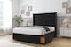 image 3 of Sloomy Devonshire Black Plush Divan Bed With Mattress No Drawers With 54" Wingback Headboard 3' Single | Black | Black | Single | 1