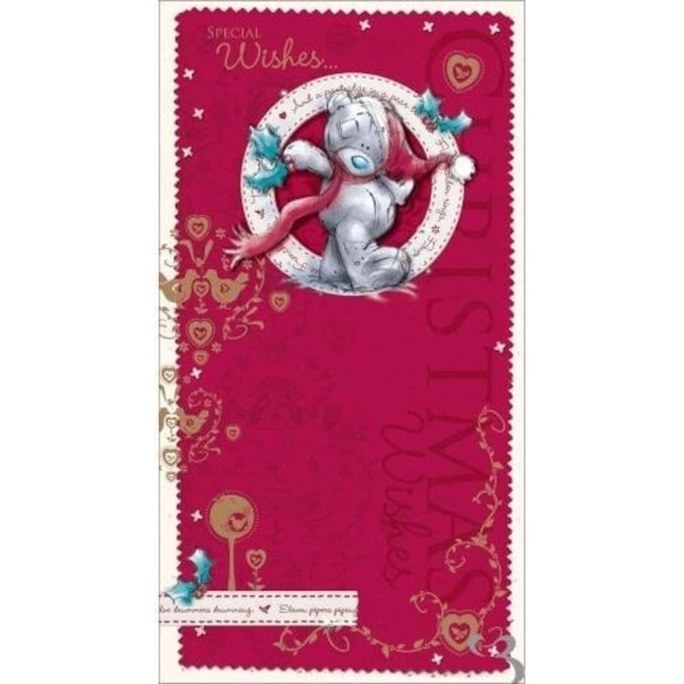 image 1 of Special Wishes Me to You Bear Christmas Card