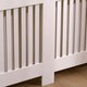 image 8 of Oypla Large White Wooden Slatted Grill Radiator Cover MDF Cabinet