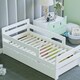 image 8 of Junior Vida Taurus Toddler Bed With Storage Drawer, White, 70 x 140cm