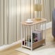 image 5 of 2 Tier Narrow Side Table Oak Brown