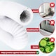 image 7 of SPARES2GO Vent Hose for Delonghi Air Conditioner Conditioning 3m 5" Extension Pipe | White