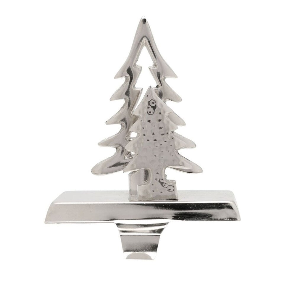 image 1 of Widdop Gifts Silver Christmas Tree Stocking Hanger