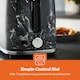 image 4 of GEEPAS 2 Slice Marble Toaster- 900W | Black