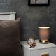 image 1 of ValueLights Touch Dimmable Brushed Silver Table Lamp and E14 Candle LED 5W Warm White 3000K Bulb