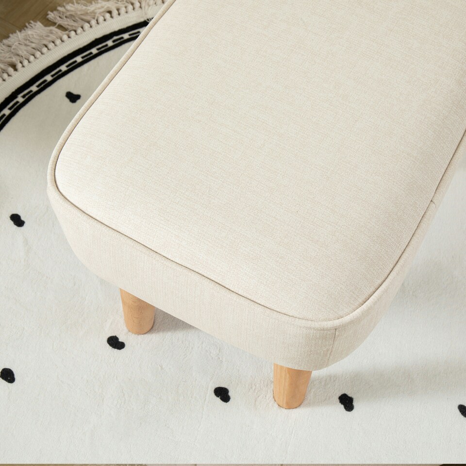 image 1 of Babymore Ida Nursing Chair with Stool - Ivory White