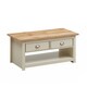 image 4 of Lisbon Living Room 2 Drawer Coffee Table Cream Storage Furniture