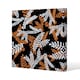 image 1 of White & Orange Olive Leaves (Canvas Print) 127 x 127 x 4cm