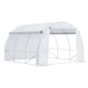 image 1 of Outsunny 3 x 3 x 2 m Polytunnel Greenhouse Pollytunnel Tent w/ Steel Frame White
