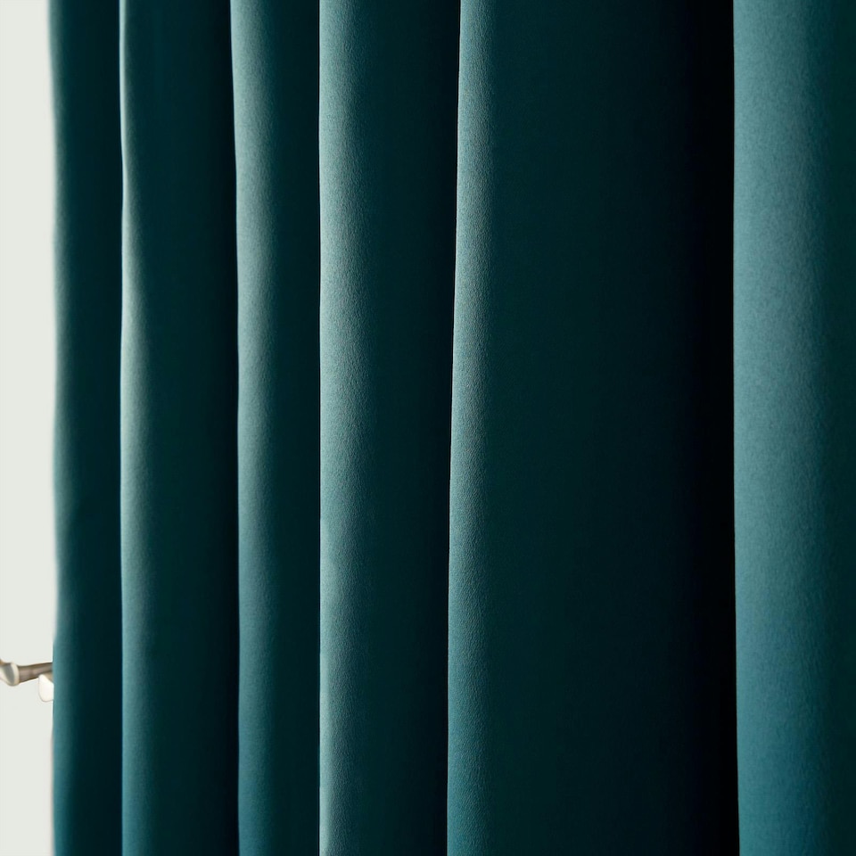 image 1 of OHS Blackout Thermal Insulated Eyelet Curtains, 66x90" - Teal