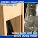 image 3 of Harbour Housewares Wooden Wine Box - Single Bottle - Natural