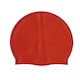 image 2 of SwimTech Unisex Adult Silicone Swim Cap - Red - One Size