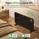 image 3 of VonHaus Electric Heater 2000W Glass Panel Radiator with WiFi