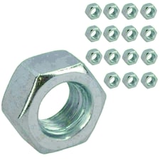 M10 x 1.5mm Hex Full Nut Fastener Hexagonal Metric Nuts Grade 8 Zinc Plated 20pk